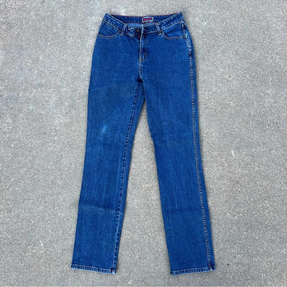 Y2K Wrangler Cowboy Cowgirl Cut Slim Fit Stretch jeans 7/8x36 18MWZSW - Picture 2 of 5